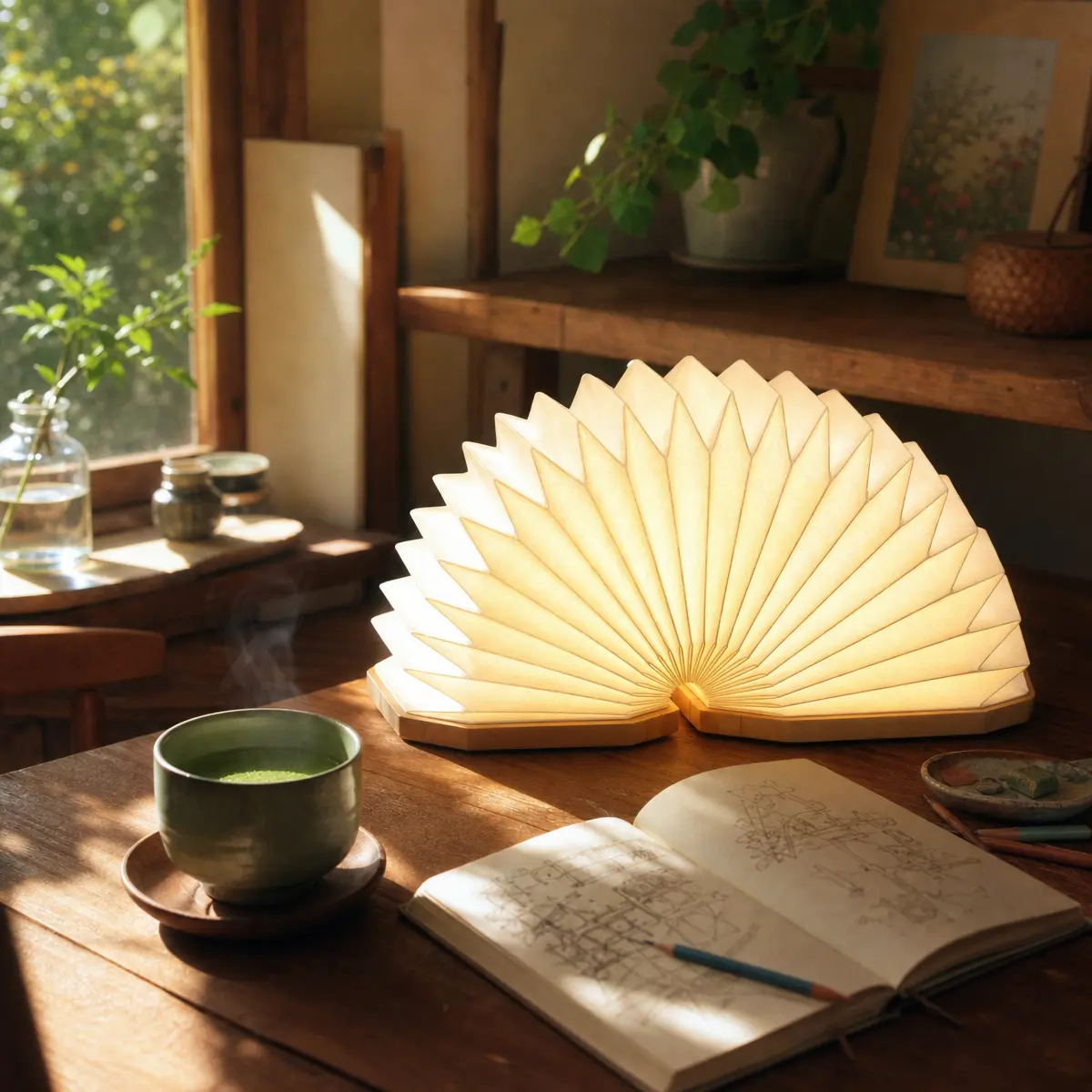Japanese Paper Lantern Desk Cozy