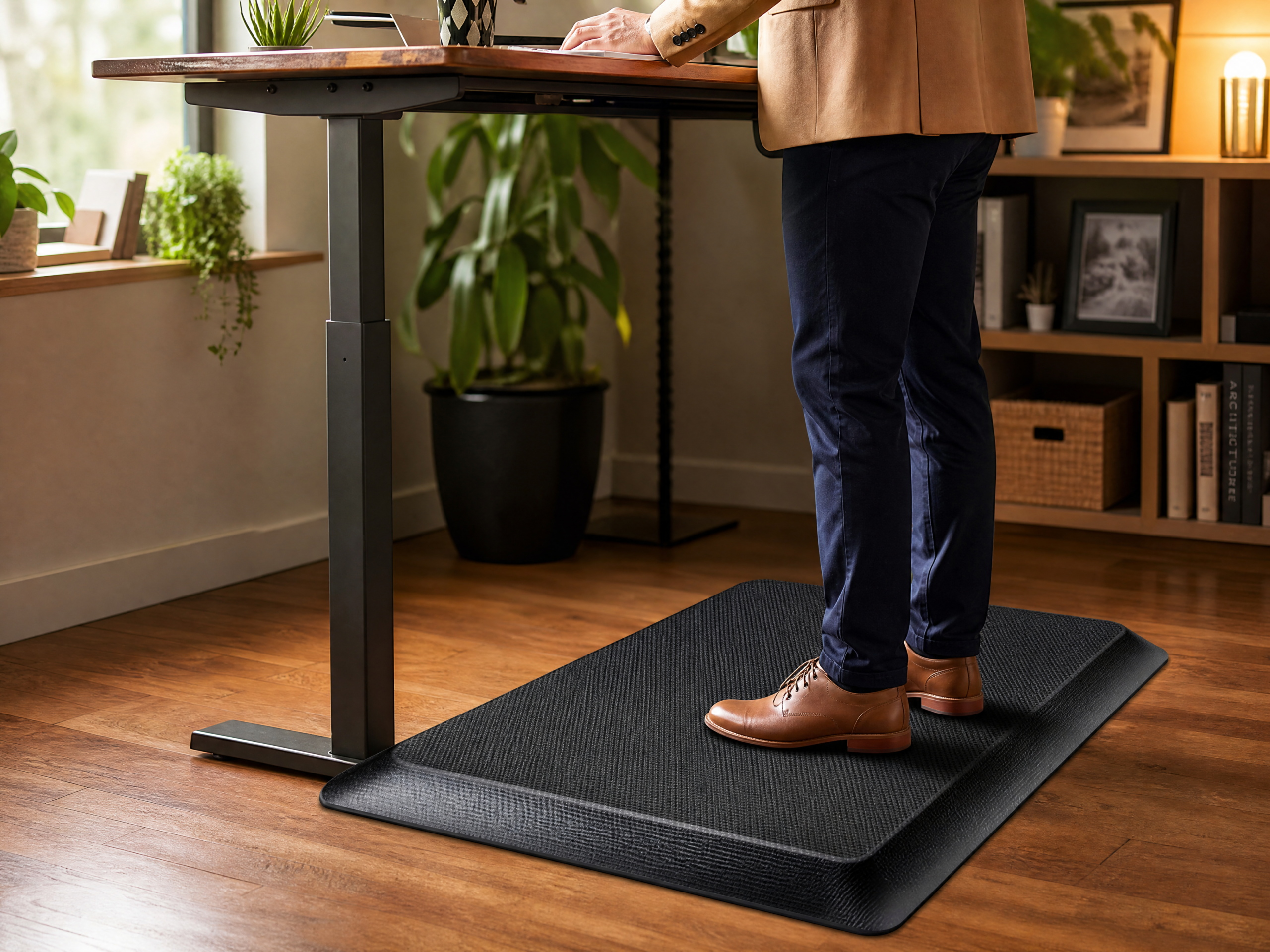 Ergonomic anti fatigue standing mat for office desk