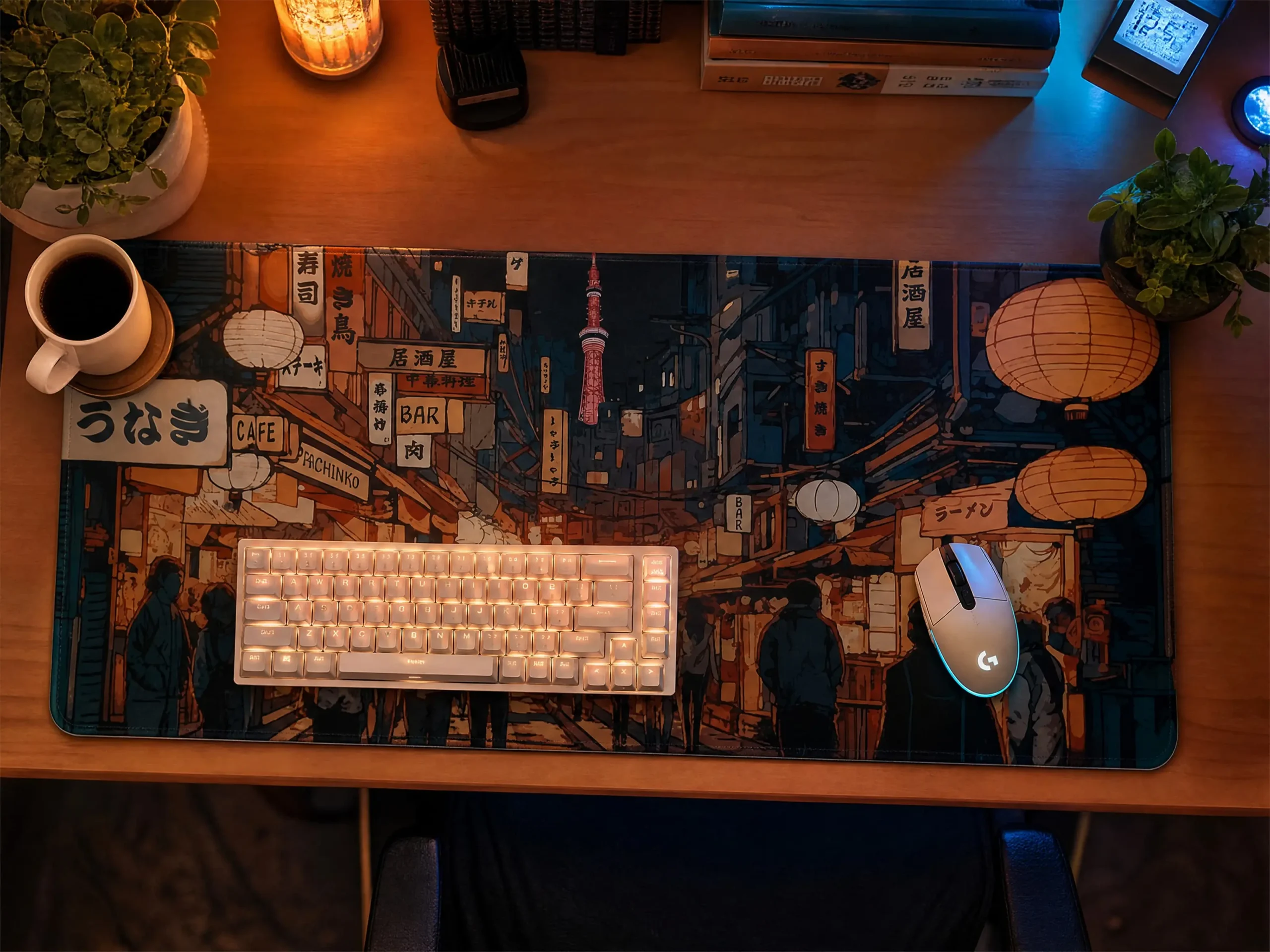 XXL Lofi Anime Desk Mat for Cozy Setup