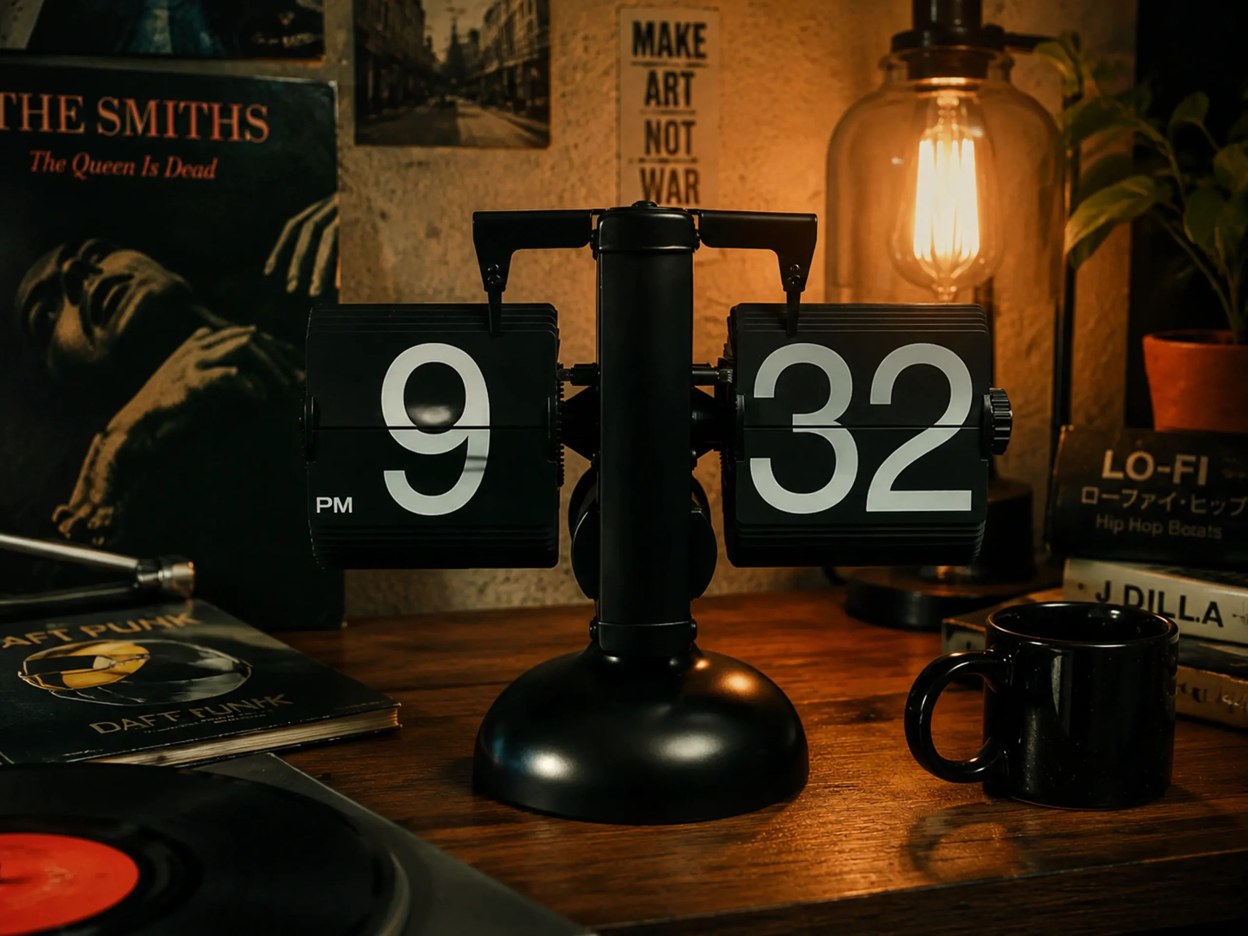 Retro Flip Desk Clock Lo-Fi Aesthetic