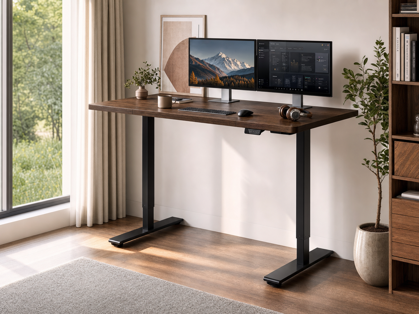 Premium dual motor electric standing desk for home office