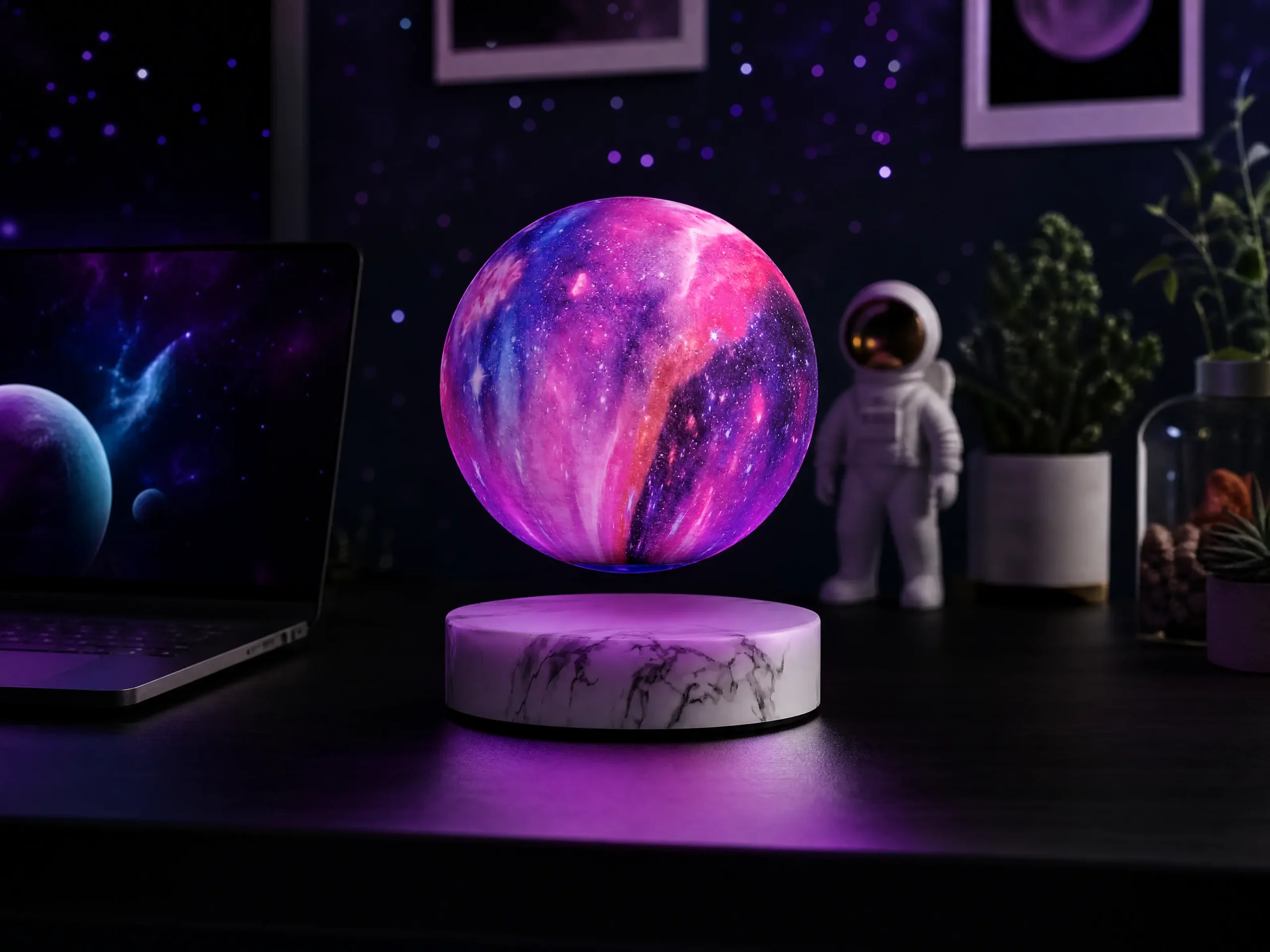 Levitating Moon Lamp Space Desk