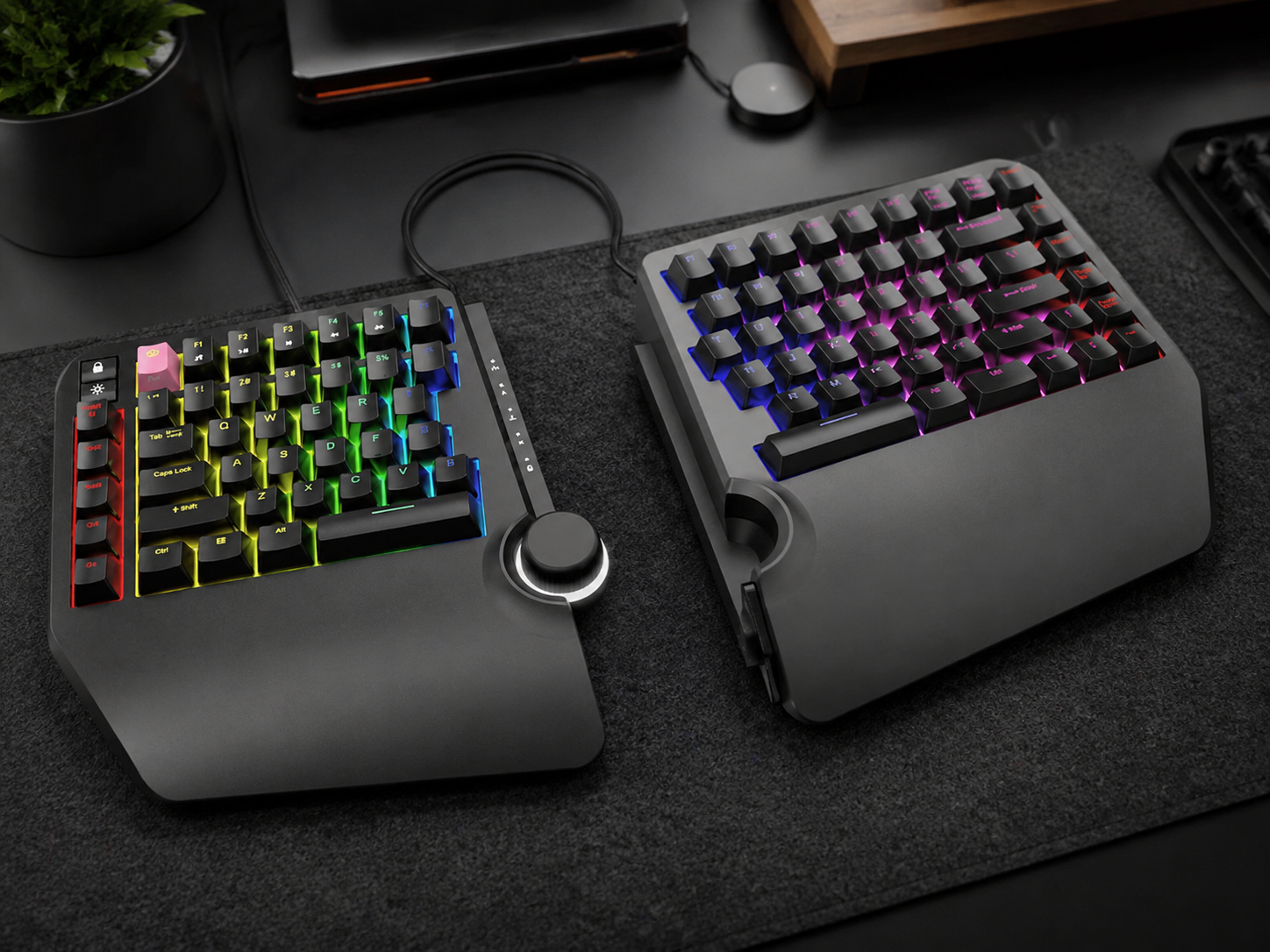 Ergonomic Split Mechanical Keyboard Setup