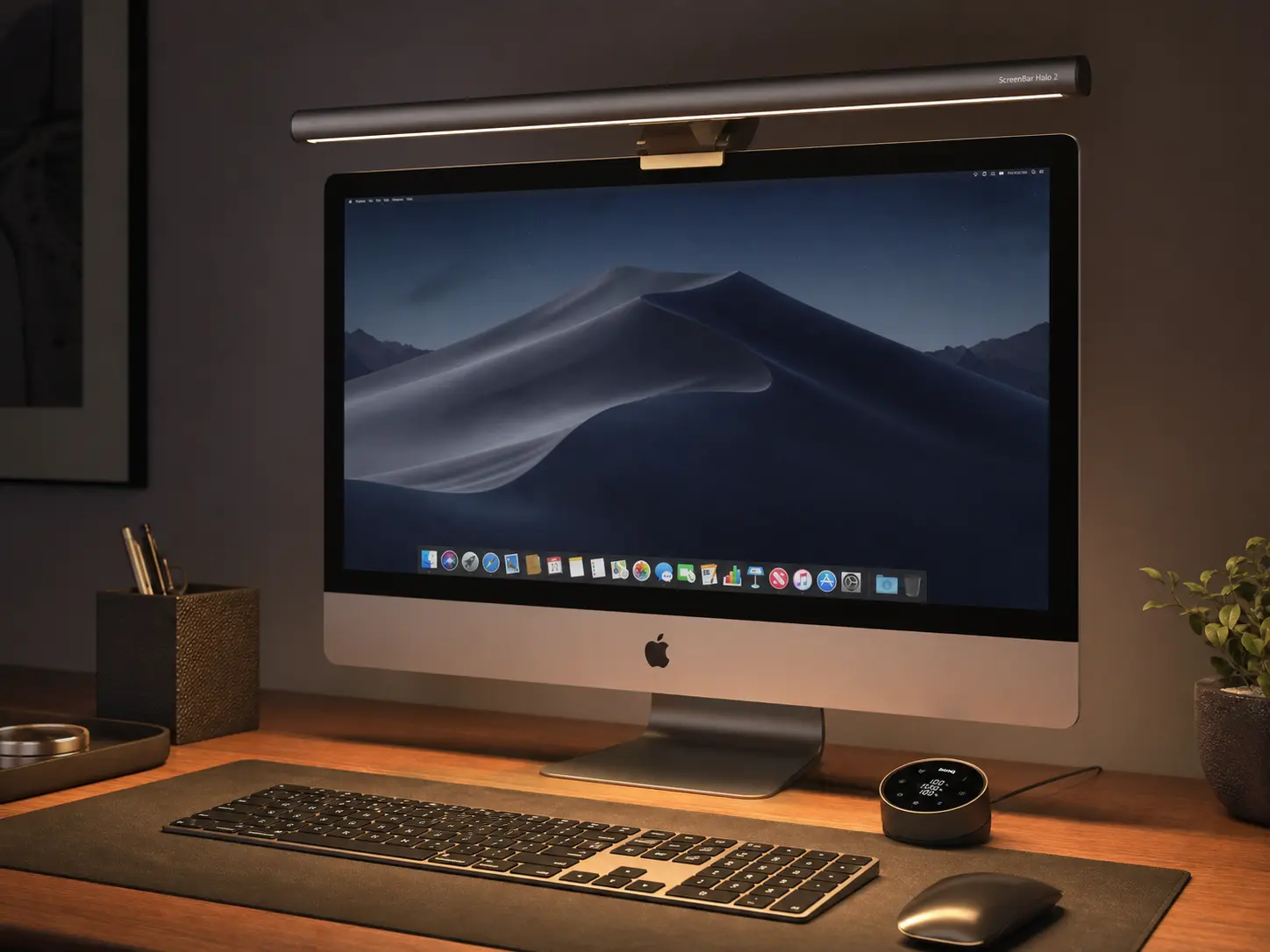 Minimalist Metal Desk Light Workspace