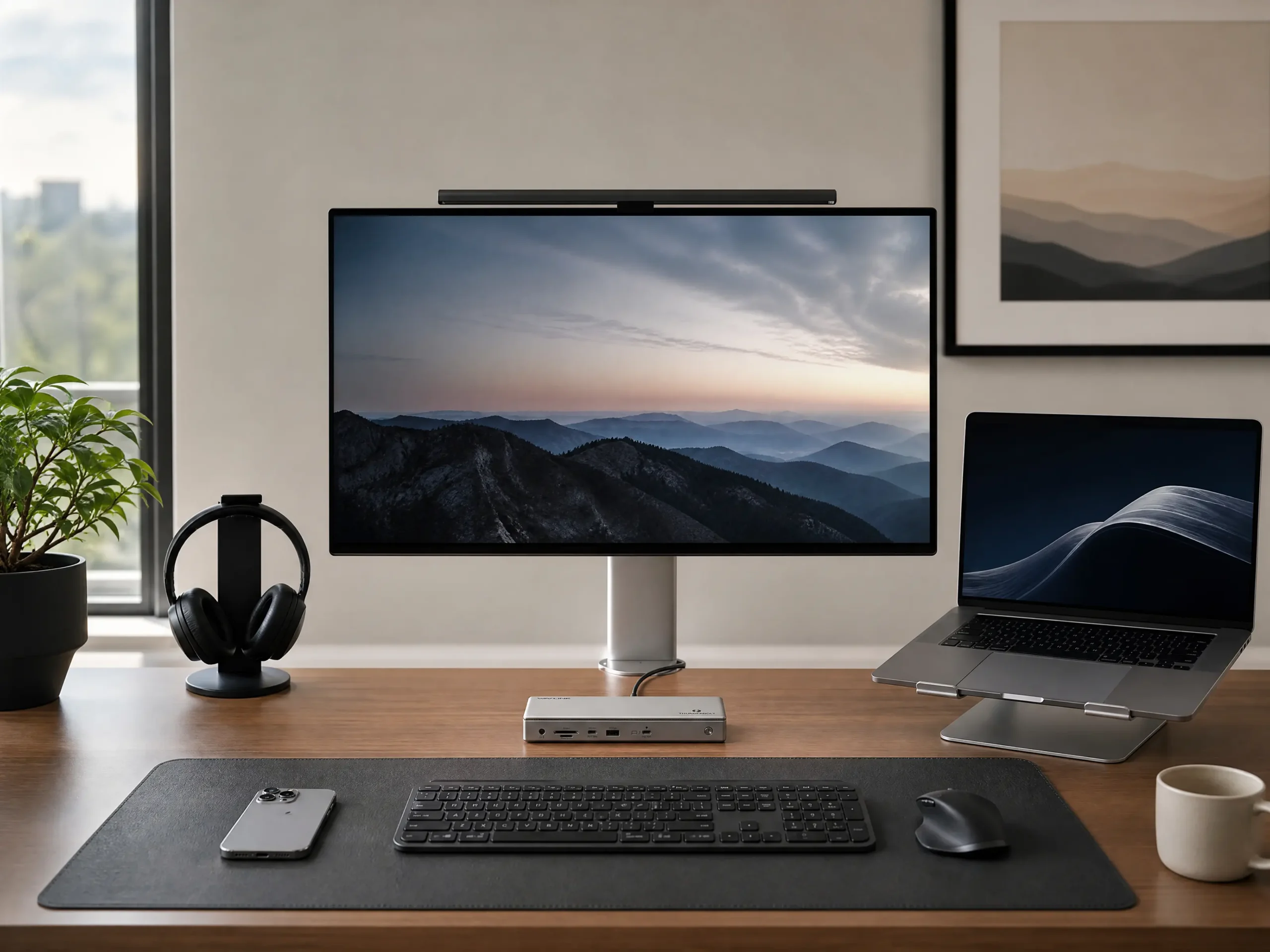 Premium Thunderbolt 4 docking station for minimalist desk