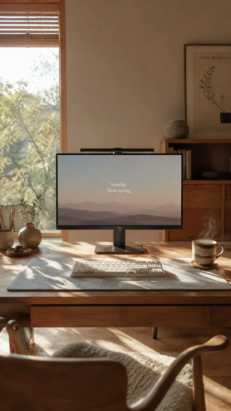 Sunday Slow Living: The Ultimate Cozy Japandi Desk Setup