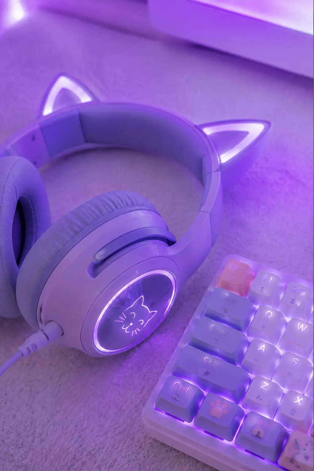 Cozy Lavender Gaming Setup: Designing My Late-Night Safe Space 💜